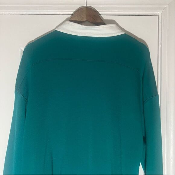 Vintage 80’s Izod Lacoste Green Acrylic Track Jacket XL Full Zip - Picture 7 of 14